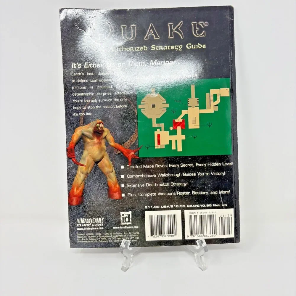 Quake 64 BradyGames Authorized Strategy Guide Nintendo 64 Craig Wessel 1997